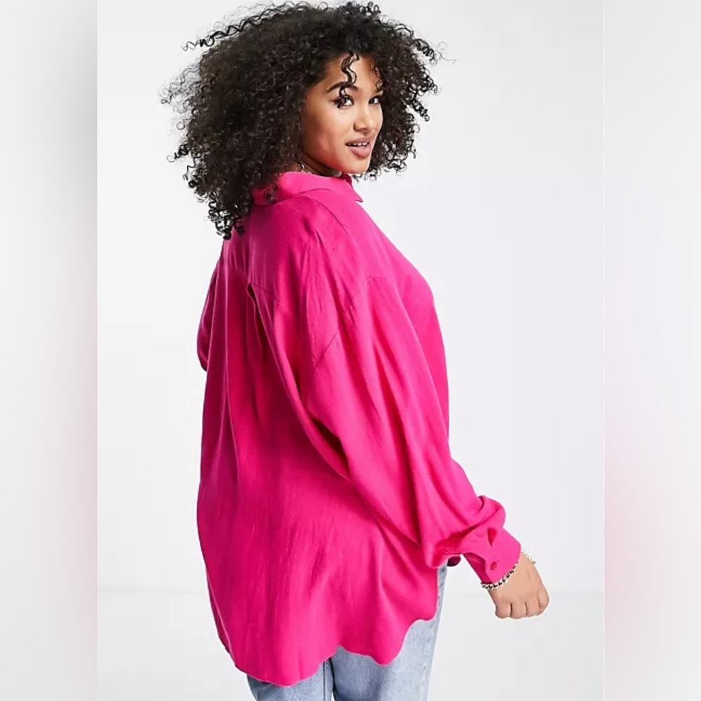 Asos Design Curve Long Sleeve Button Down Shirt, … - image 1